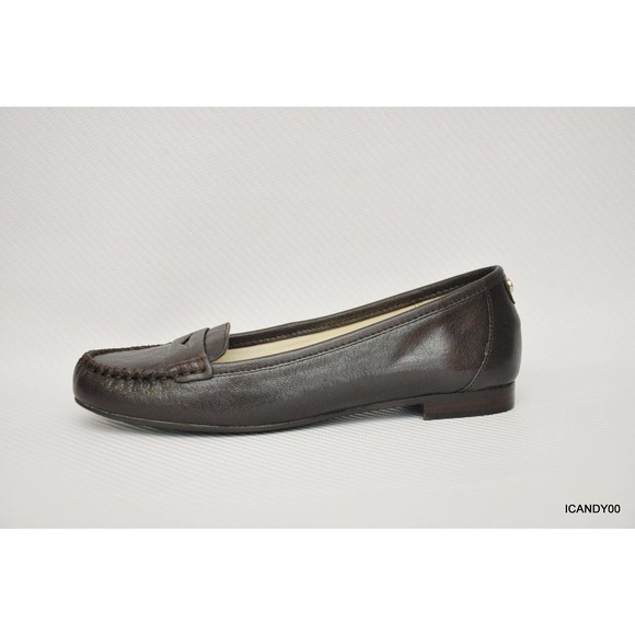 Michael Kors WINSOR Leather Penny Loafer Flat Slip-On Moc Brown 6 New - Picture 4 of 7